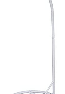 Round Base Heavy Duty Hanging Stand - Powder Coated Hammock Stand for Hammock Chair, Indoor and Outdoor (White)