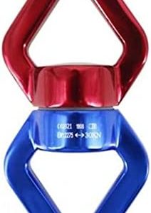 TBUDAR Outdoor Playground Swing 30KN Rotating Device Rope, Rotating for Aerial Silk, Dance Swing Hammock, Outdoor Sports Rock Climbing Accessories (Color : Red Blue)