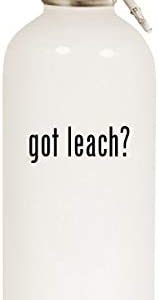 got leach? - 20oz Stainless Steel White Water Bottle with Carabiner, White