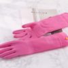 4 Pairs Reusable Waterproof Non-Slip Honeycomb Grip Latex Rubber Gloves with Hang-Dry Hooks / Hanging Loops for Dishwashing Household Cleaning Cooking (Small) - Image 9