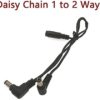 Cheerock Guitar Pedal Effect Power Cable, Guitar Pedal Board Daisy Chain Power Supply Cables, 1 to 2 Way Guitar Power Supply Cord, Power Cable Chain for DC 9V Guitar Pedal Power Supply Adapter Plug - Image 2