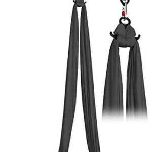 qiuqiu Aerial Yoga Towel 7 Piece Set, 8 Yoga DIY Silk Pilates Premium Aerial Silks Equipment Aerial Yoga Towel Aerial Silk Elastic Yoga Hammock with Fabric Accessories