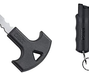 CRKT Williams Defense Key: EDC Personal Defense Key Chain Tool & SABRE Pepper Spray, Quick Release Keychain for Easy Carry and Fast Access, Finger Grip