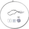 Complete Aerial Hoop Lyra Set, 25mm Thick, for Aerial Dancing Yoga Training, Include Lyra,Carabiners, Swivel, Fully Strength Tested & Certified WLL 253 lbs, 90cm Dia - Image 6