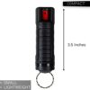 Police Magnum Keychain Pepper Spray Self Defense Belt Clip Holder - 1 Pack Tactical Maximum Strength OC with Dye - Small Case Safety Key Chain for Women & Men - Made in The USA - Image 4