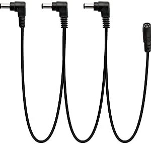 Musiclily Pro DC 9V Power Jack Splitter Adapter 1 for 3 Way Daisy Chain Power Cable for Guitar Effect Pedals