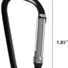 UPINS 100Pcs Aluminum Locking Carabiner Spring Clips Hook Keychain D Shape Buckle Pack - Image 2