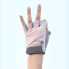 ITODA Cycling Driving Fingerless Gloves, Summer Sunscreen Cooling Breathable Half Fingers Anti-UV Touchscreen Gloves Riding Full Palm Sports Non-Slip Grip Motorcycle Golf Outdoor Mittens for Women - Image 5