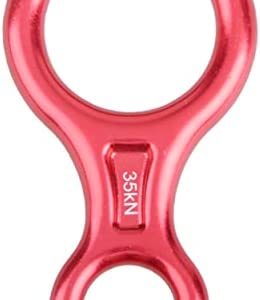 YAPJEB Figure 8 Descender, 35KN Aluminum Climbing Gear Figure 8 Descender Rigging for Climbing Rescue, Heavy Duty Belay Device, Downhill Equipment