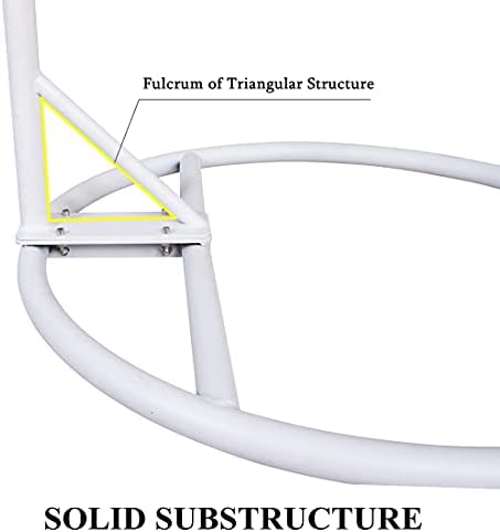 Round Base Heavy Duty Hanging Stand - Powder Coated Hammock Stand for Hammock Chair, Indoor and Outdoor (White) - Image 6