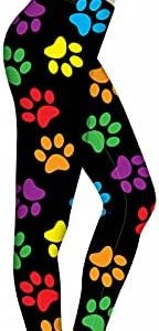 Coloranimal Women's High Waisted Leggings Full-Length Yoga Pants Workout Gym 4 Way Stretch Legging