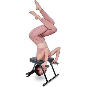 Yoga Inversion Chair, Black Yoga Headstand Stool, Eco-friendly for Relax Bones