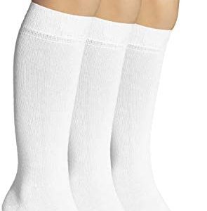 HUGH UGOLI Knee High Bamboo Socks for Girls Boys and Toddlers, Solid Color Long School Uniform Socks 3-14 Years Old, 3 Pairs