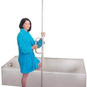 Able Life Universal Floor to Ceiling Grab Bar, Elderly Tension Mounted Floor to Ceiling Transfer Pole, Bathroom Safety Assist Grab Bar and Stability Rail with Support Handle