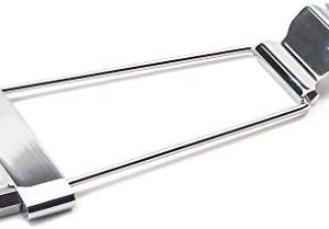 Alnicov 6 String Guitar Trapeze Tailpiece Bridge，for Jazz Archtop Guitar Replacement Chrome
