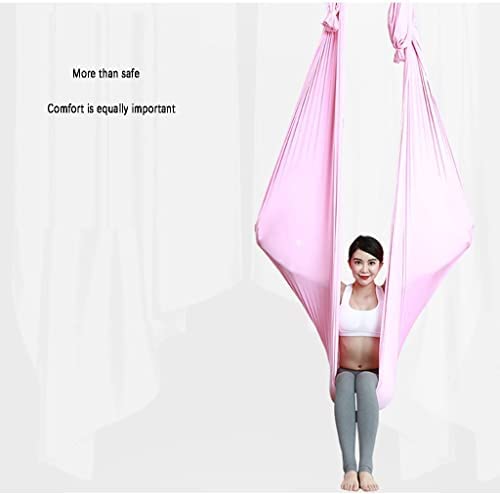 LJYT Aerial Anti-Gravity Yoga Hammock-Yoga Swing for Handstand Practice, Bold Nylon Chrysanthemum Rope, Carabiner Suspension Training (Color : C) - Image 4