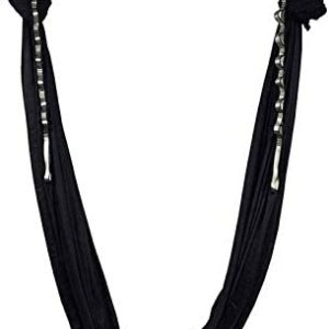 MQSS Yoga Swing Aerial Yoga Hammock kit for Antigravity Yoga Inversion Premium Aerial Silk Fabric Yoga Swing Include Daisy Chain,Carabiner Black