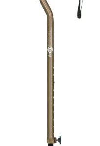 Hugo Mobility Aid Adjustable Quad Walking Cane for Left- and Right-Hand Use, Large Base, Cocoa
