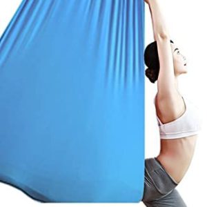 Aerial Hammock, Anti-Gravity Flying Swing Aerial Silks Pilates Set Include Steel Carabiners Extension Straps for Aerial Dance, Aerial Acrobatics XJJUN (Color : Blue-B, Size : 5 m)