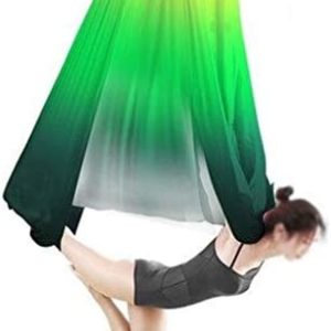 Multicolour Aerial Anti-Gravity Yoga Hammock Swing Flying Yoga Bed Bodybuilding Gym Fitness Equipment Inversion Trapeze (Color : A, Size : 5m)