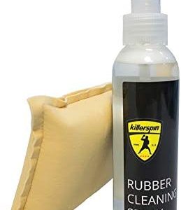 Killerspin Ping Pong Paddle Rubber Cleaner| Table Tennis Racket Cleaning Spray Kit| Ping Pong Bat & Blade Equipment Care| Accessories Maintenance & Protection| 125ml Spray Bottle with 2-Sided Sponge