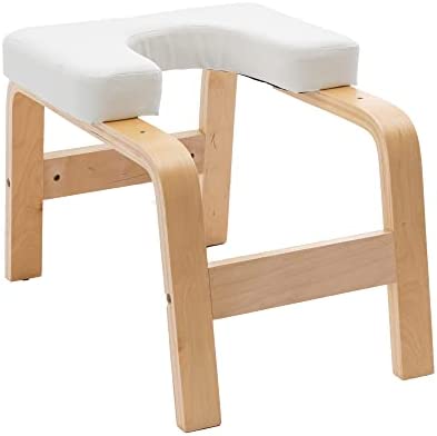 Mbolyeer Yoga Headstand Bench, Yoga Inversion Chair, Sturdy Wood Frame, Yoga Inversion Trainer, Relieve Fatigue and Shape Body, Idea for Workout, Fitness and Gym - Image 3
