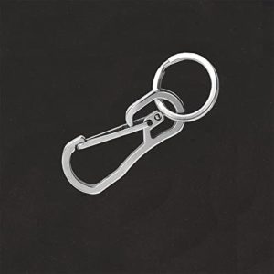 LIFULANDIAN Outdoor Camping Retractable Ring Set Titanium Quick Release Hook Carabiner Keychain Clip