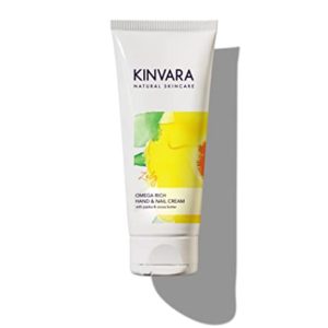 Kinvara Hand & Nail Cream - 60ml | Jojoba, Cocoa Butter & Omega Rich Hand Lotion for Working Cracked, Dry Hands | Vitamin E Hydrating Hand Balm | for All Skin Types | Vegan & Natural