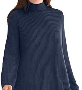Woman Within Women's Plus Size Pullover Shaker Trapeze Sweater