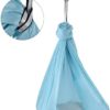 01 02 015 Aerial Yoga Hammock, Transparent Yoga Swing Aerial Kit Blue Soft Durable Elastic Sturdy Nylon for Body Firming for Aerial Yoga(Light Blue) - Image 6