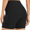 AFITNE Women’s High Waist Yoga Shorts with Pockets, Tummy Control Non See -Through Athletic Workout Running Shorts - Image 5