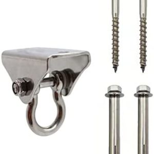Practical Outdoor Fitness Equipment Heavy Swing Mount Stainless Steel Suspension Bracket Hammock Mount Ceiling Hook Anchor Hanger Compatible With Gym Aerial Yoga Hanging Kit ( Color : Bow type )