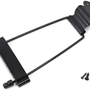 FarBoat Tailpiece Guitar Bridge with Screws Replacement Part for Electric Guitar Jazz Guitar 6 String (Black)