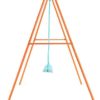 Costzon Swing Frame Stand with Swing Seat, A-Frame Swing Sets for Backyard All Weather w/Ground Stakes, Non-Slip Seat, Toddler Swing Set Great for Indoor Outdoor Garden Playground (Orange) - Image 9