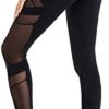 WE CUFFLLE Women's Mesh High Waist Leggings Yoga Pants with Pockets Tummy Control 4 Way Stretch Workout Yoga Leggings - Image 2