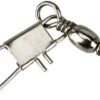 DE 100pcs Barrel Swivel with Safety Snap Connector Solid Rings Fishing - Image 4