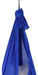 Meiyya Aerial Yoga Hammock, Transparent Yoga Swing Aerial Kit Durable Elastic Adjustable Sturdy Nylon with Daisy Chains O for Body Firming for Aerial Yoga(Sapphire)