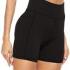 AFITNE Women’s High Waist Yoga Shorts with Pockets, Tummy Control Non See -Through Athletic Workout Running Shorts - Image 2
