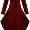 Renaissance Steampunk Tailcoat Halloween Costumes for Women, Victorian Medieval Pirate Vampire Gothic Jacket Coat - Image 2