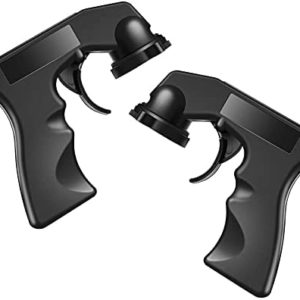 2 Pack Aerosol Spray Trigger Handle Spray Can Grip Handle Spray Paint Gun Reusable Universal Spray Handle Grip Full Hand Grip for Spray Paint Adhesive Lubricant (Black)