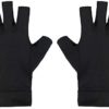 Luwint Grip Fingerless Workout Gloves - Anti Slip Half Finger Fitness Gloves for Men Women with Ice Silk Black - Image 2