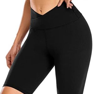 Hi Clasmix Biker Shorts for Women - 8" High Waisted Tummy Control Spandex Bike Shorts for Yoga, Running Workout Athletic