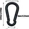 3.15 inch Carabiner Clip Spring Snap Hook, Quick Link Buckle Clip, for Outdoor Camping Hiking Hammock Swing 5 Pcs. - Image 2