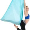 ZCXBHD Aerial Yoga Hammock Premium Aerial Silk Yoga Swing for Antigravity Fitness Inversion Exercises Improved Flexibility Core Strength (Color : Blue) - Image 5