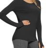 Bestisun Womens Long Sleeve Workout Tops Yoga Shirts Exercise Gym Clothes Athletic Shirts - Image 2