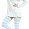 Kayhoma Extra Long Cotton Stripe Thigh High Socks Over the Knee High Socks - Image 6