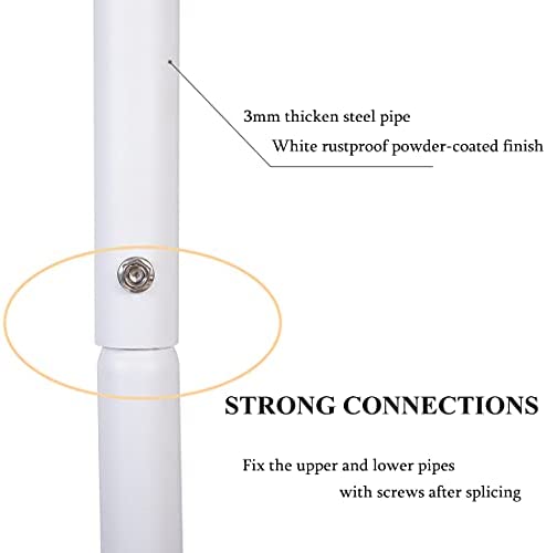 Round Base Heavy Duty Hanging Stand - Powder Coated Hammock Stand for Hammock Chair, Indoor and Outdoor (White) - Image 4