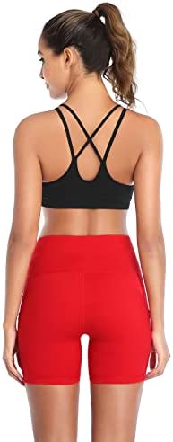 DAYOUNG Women Yoga Shorts High Waist Tummy Control Workout Biker Running Athletic Compression Short with Pockets - Image 3