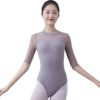 Women's Ballet-Dance-Leotards 1/2 Sleeve Dance Bodysuit for Gymnastics, Aerial Yoga, Performances - Image 2