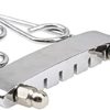 1Pcs Yootones 6 String Trapeze Tailpiece Guitar Bridge with Screws Vine Pattern Compatible with Jazz Archtop Electric Guitars (Silver) - Image 5